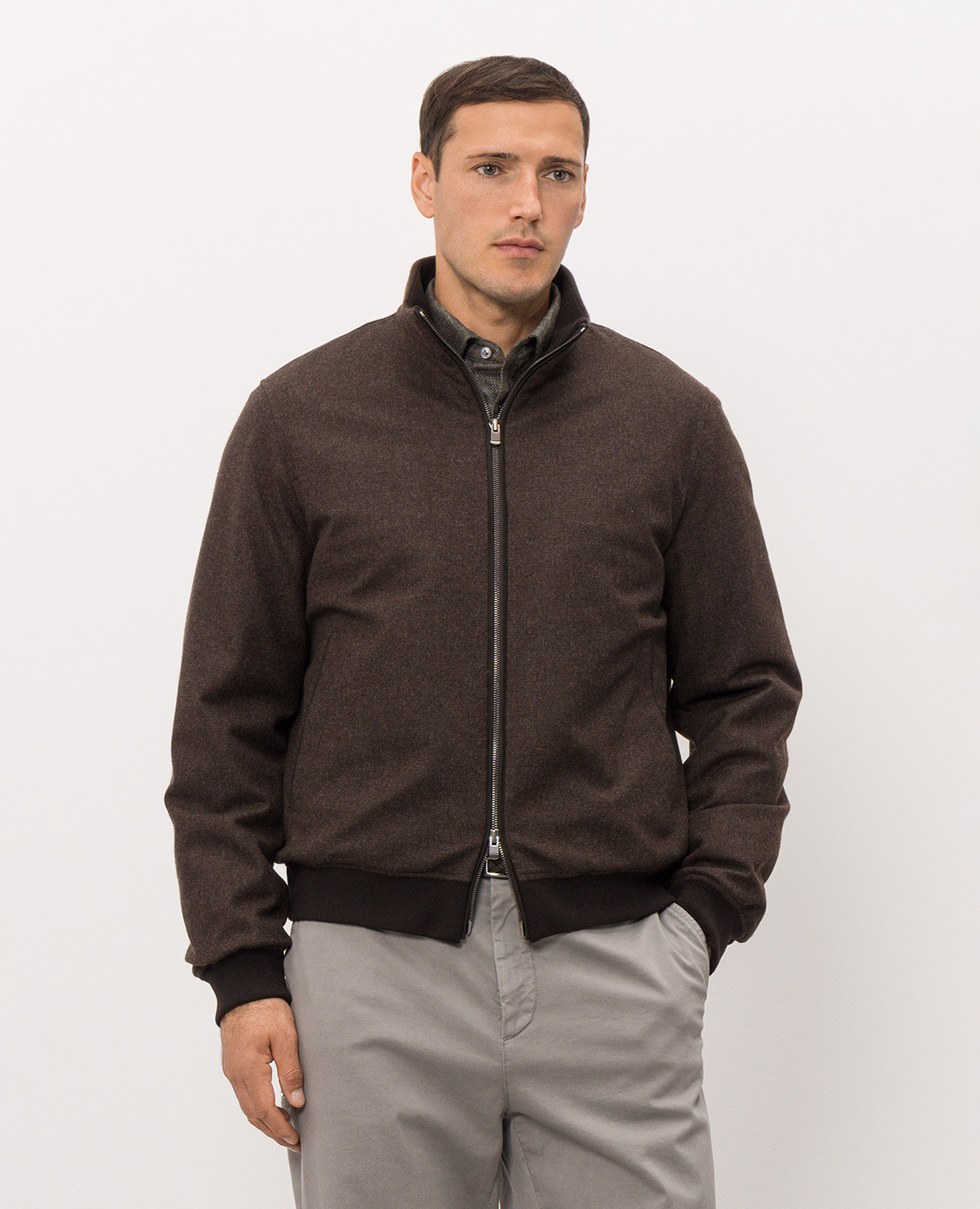 Brown cashmere jacket Agnona 3