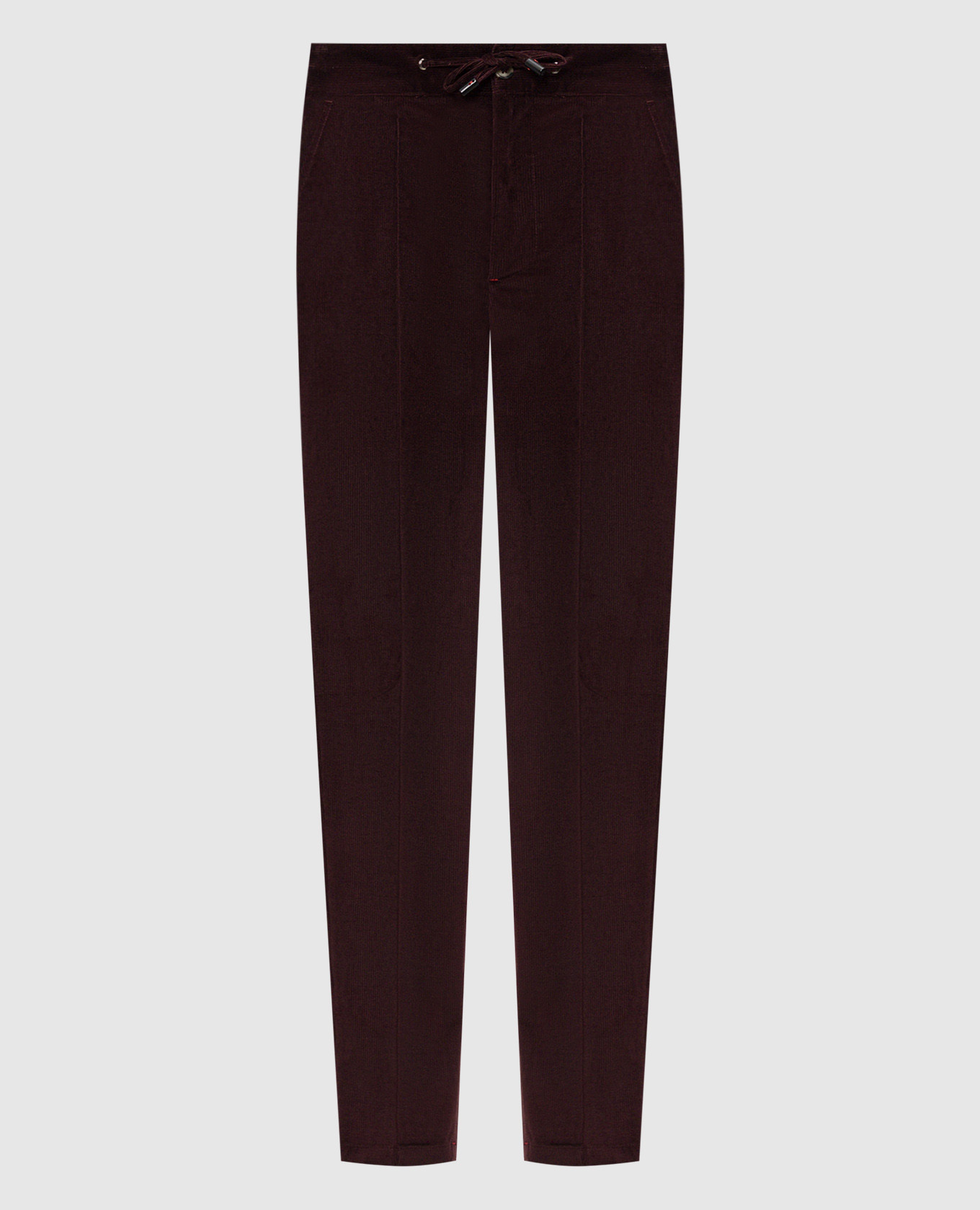 Burgundy corduroy pants with wool