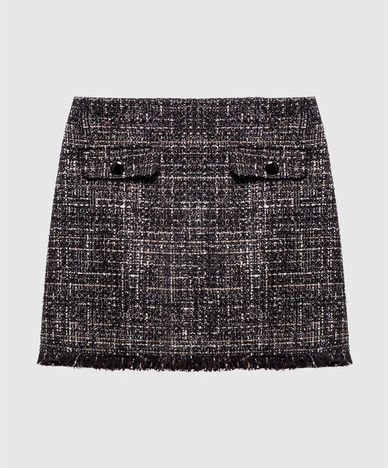 Black tweed skirt