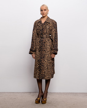 Saint Laurent Leopard print trench coat 870715Y9J02