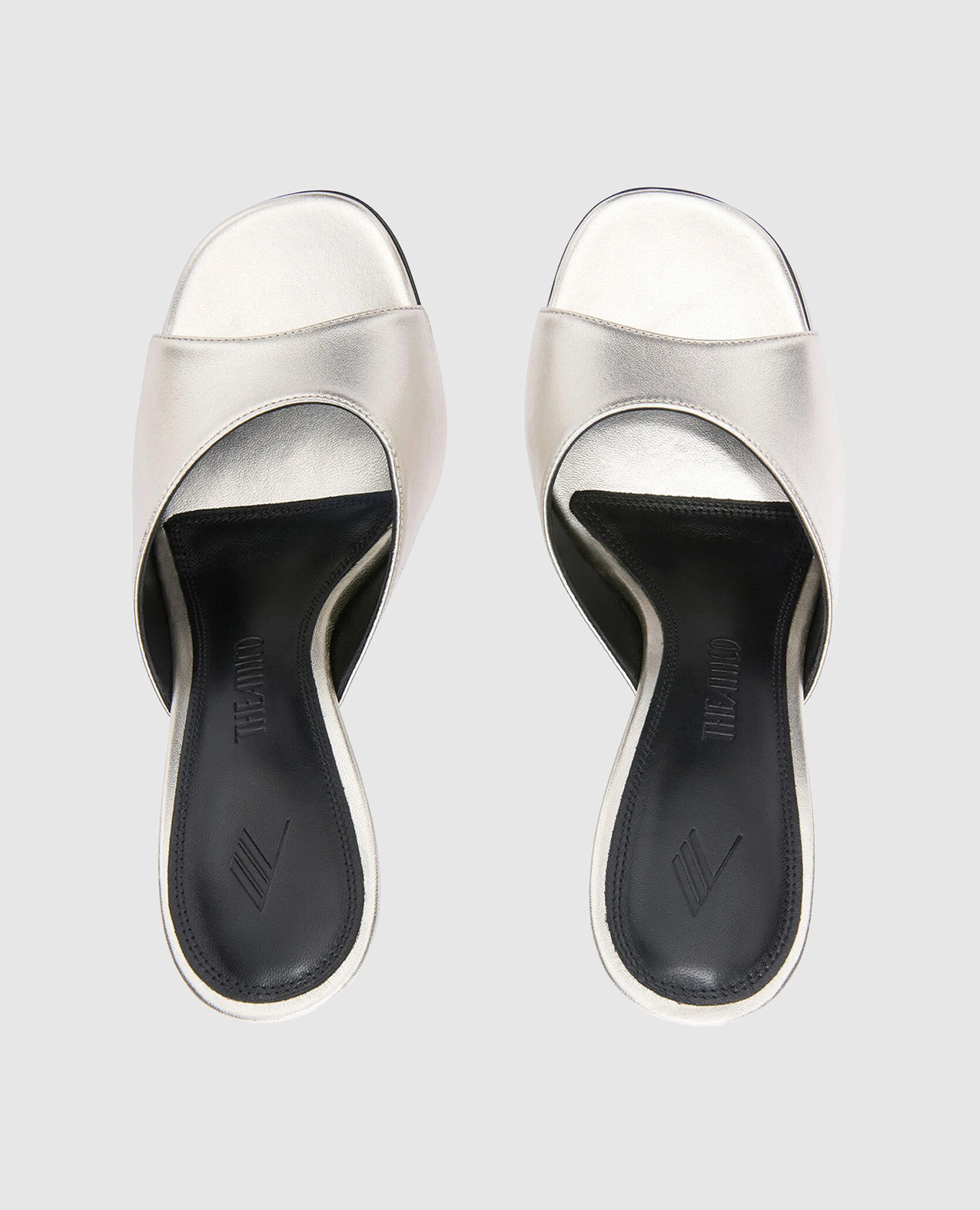 

Silver leather mules The Attico