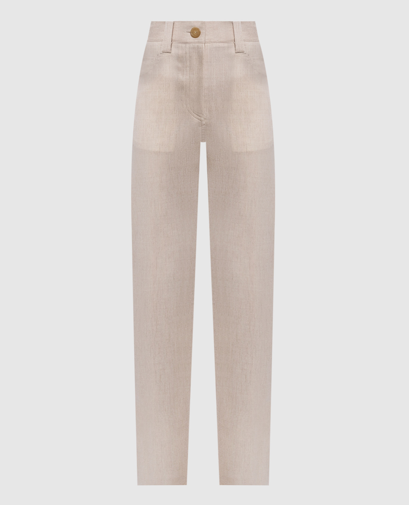 Beige Callum wool and cashmere trousers
