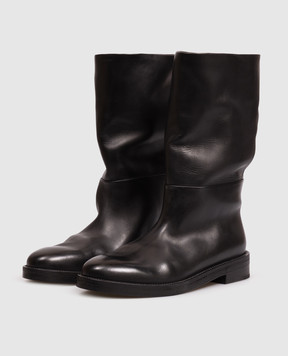 Marsell Black Tubetto leather boots MW8760P009