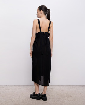 Y`S Yamamoto Black dress with wool YKD12201