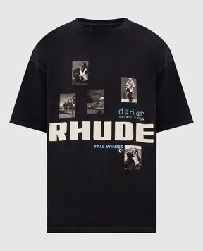 Rhude Black Winter 91 Rallye T-shirt RHPF26TT03012
