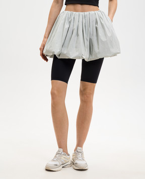 Juun.j Gray mini skirt with drape JW6327W082