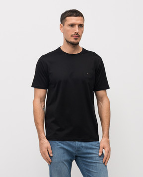 Stefano Ricci Black T-shirt with logo MNH6104960TE0001
