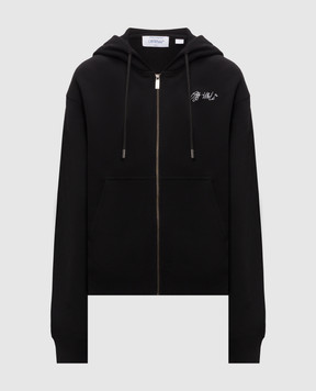 Off-White Black sports jacket with logo embroidery 44MBE015F26F001