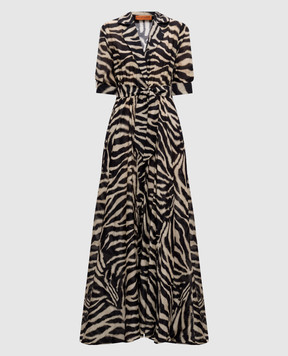Ermanno Scervino Life Animal print silk shirt dress D484Q705YAJI