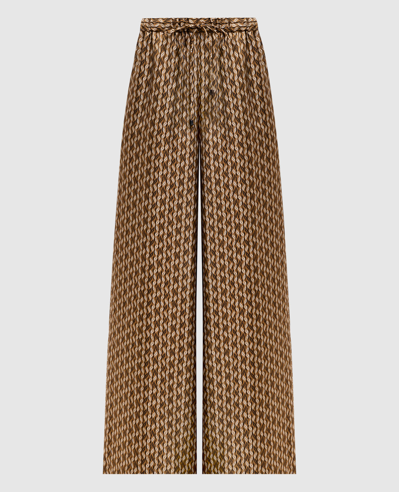 

CLARINO brown silk palazzo pants Max Mara