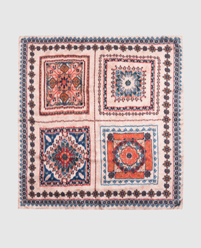Momoni Pink printed silk scarf MOSC001MO52A