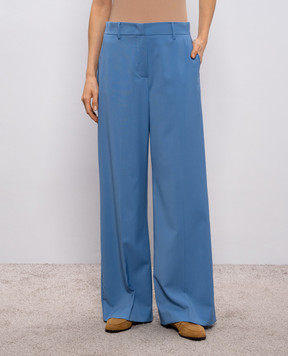 Max Mara Weekend WKDVISIVO blue wool trousers WKDVISIVO