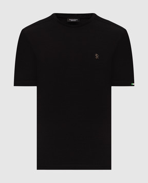 Stefano Ricci Black straight-cut T-shirt MNH6105140TE0001