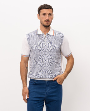 Stefano Ricci Polo with patterned silk K818102P31F25283