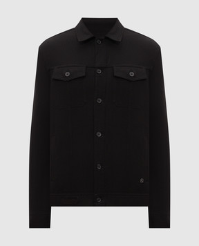 Stefano Ricci Black jacket with logo patch MFJ6300100TR172P