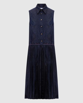 Thom Browne Blue silk shirt dress FDSF57U00804