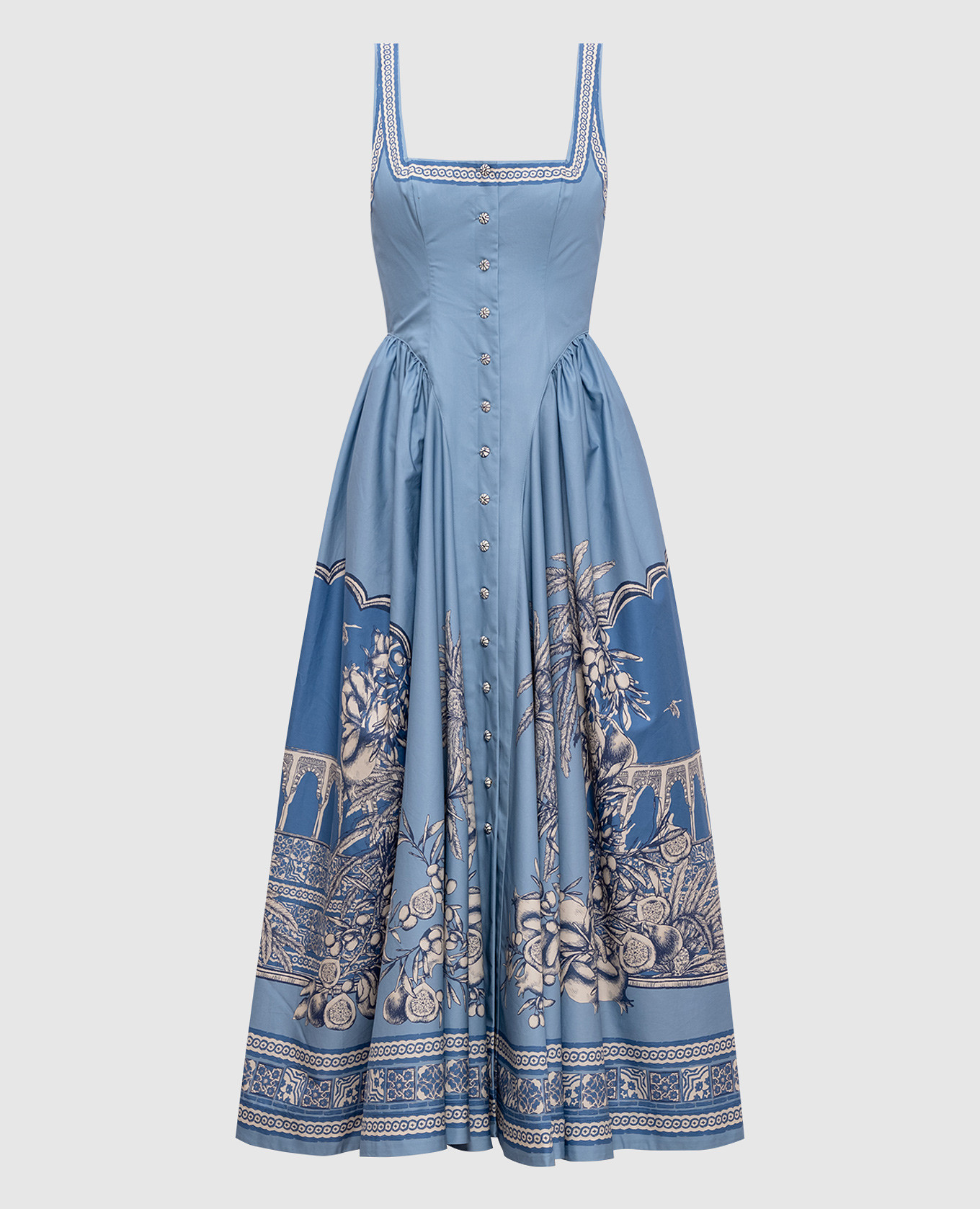 

Villa Romantica white midi dress with linen Alemais