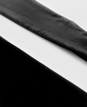 Richard Quinn Black velvet long silk gloves RQSS26GLOVESVELVET