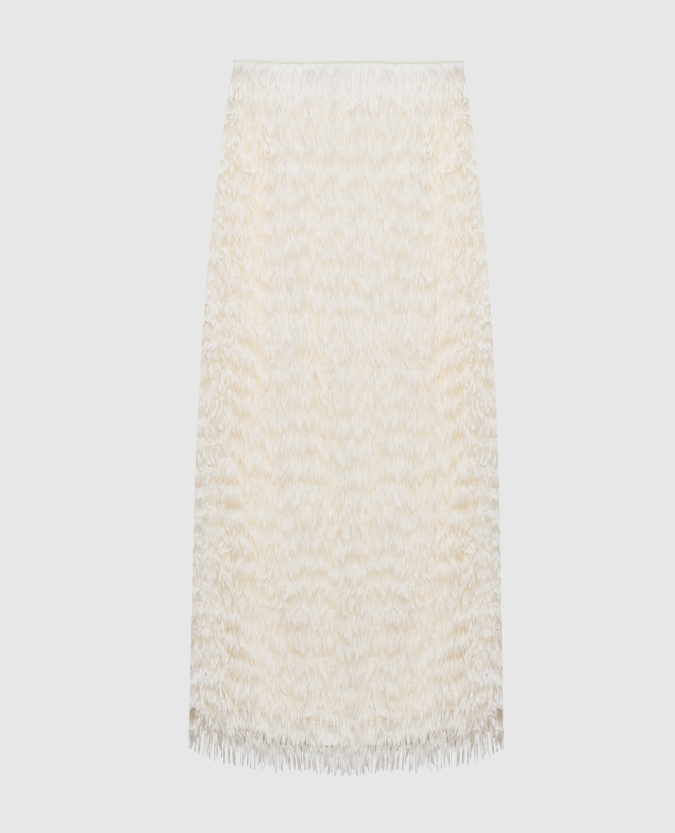 

Ivory maxi skirt with fringe Peserico, Beige