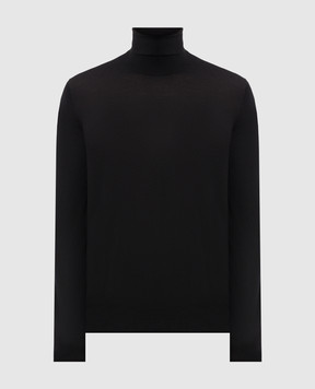 Brunello Cucinelli Black wool and cashmere turtleneck M2400103
