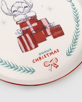 Disney White ceramic dinner plate Stitch DN25343