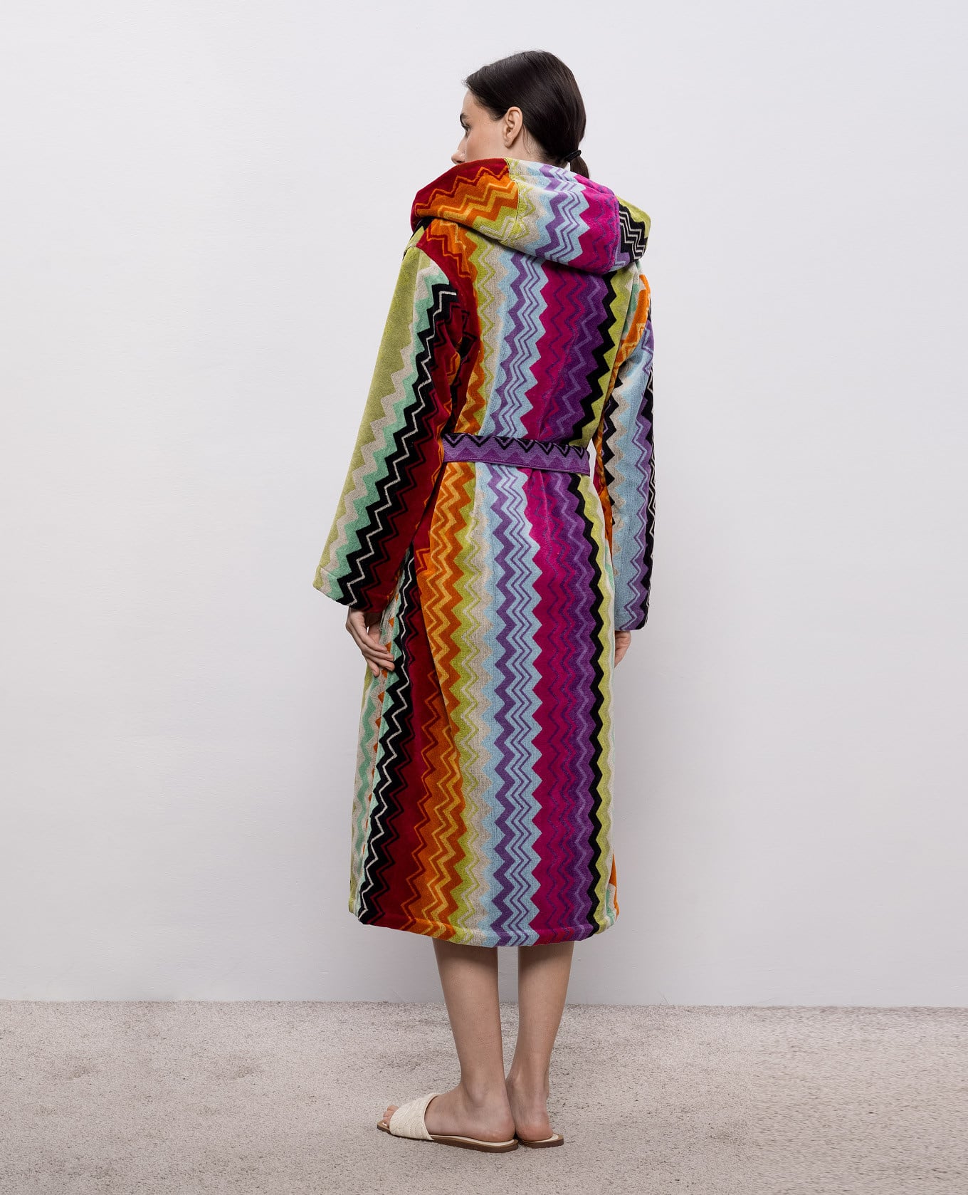 

Giacomo patterned terry long robe Missoni Home, White