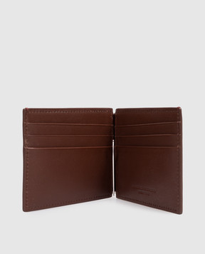 Brunello Cucinelli Brown leather wallet with embossed logo MWZNBU440