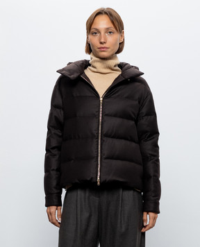 Herno Brown wool and silk down jacket PI002252D33541