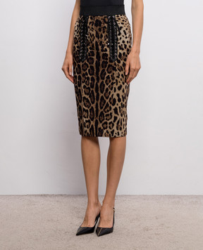 Dolce&Gabbana Leopard print skirt F4DC2TFSUBF