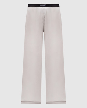 Maison Margiela MM6 Gray silk pajama pants MJH220050