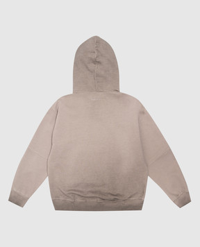 Maison Margiela MM6 Children's brown hoodie with logo print M61135MM08P