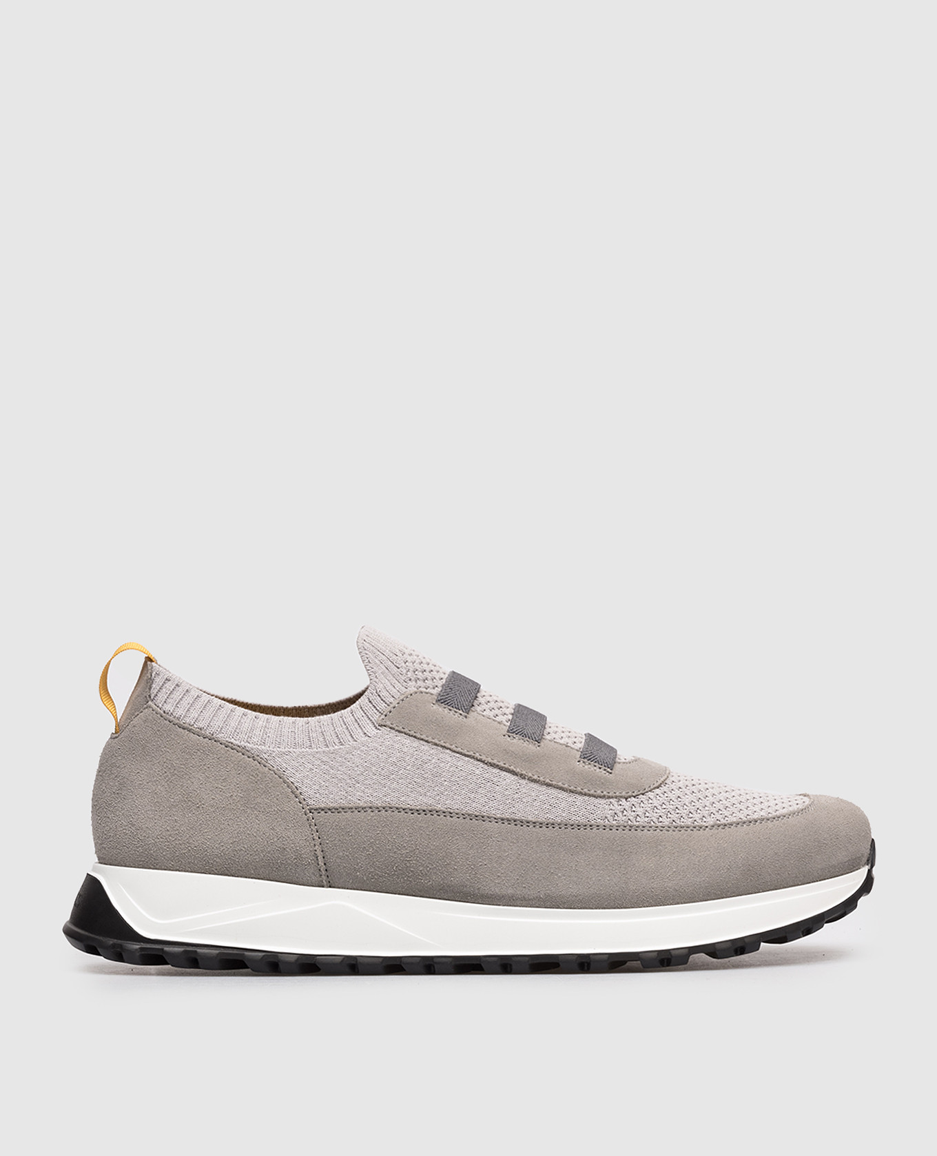 Grey combination sneakers with logo