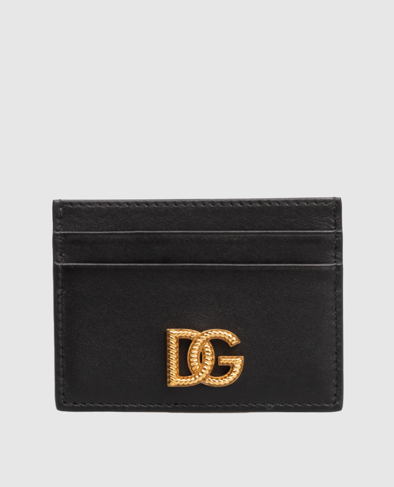 

Black leather cardholder with monogram Dolce&Gabbana