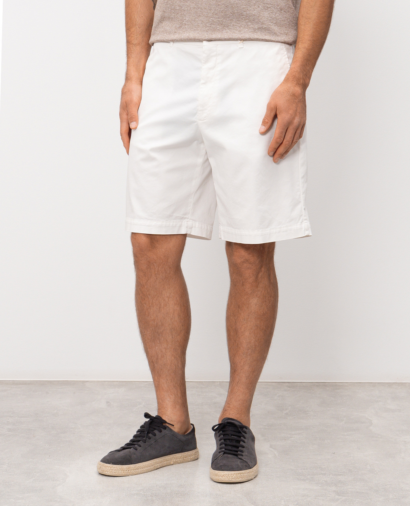 

Ivory cotton shorts Brunello Cucinelli, Beige