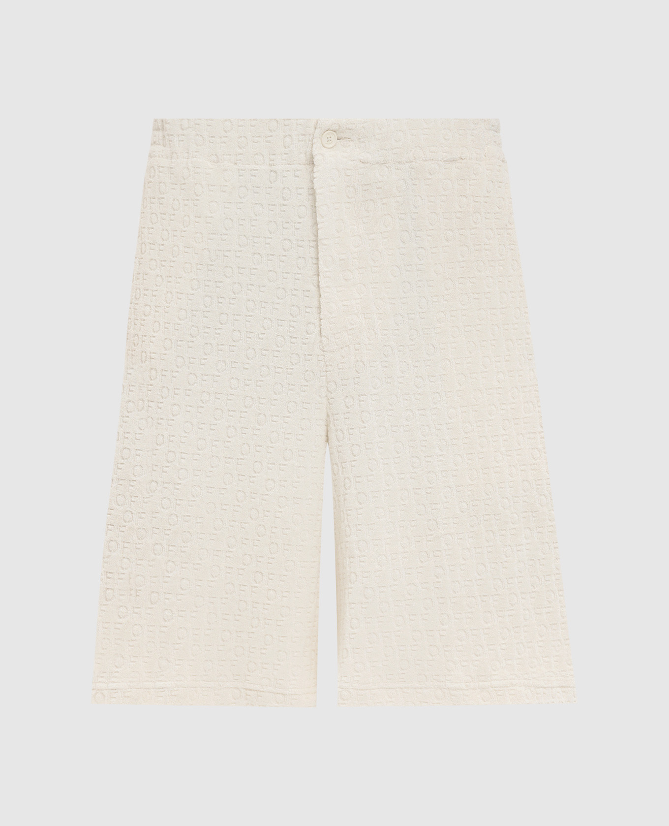 

Beige terry shorts with logo pattern Off-White