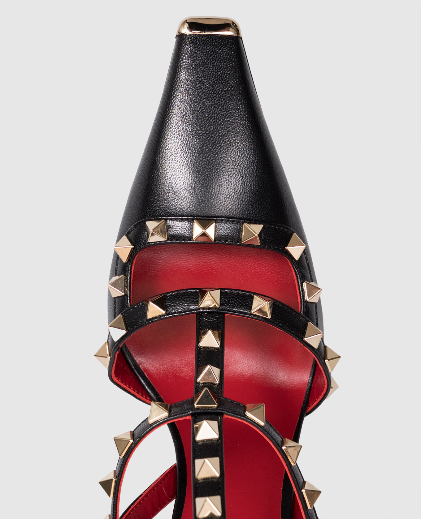 Black Rockstud leather sandals Valentino 5