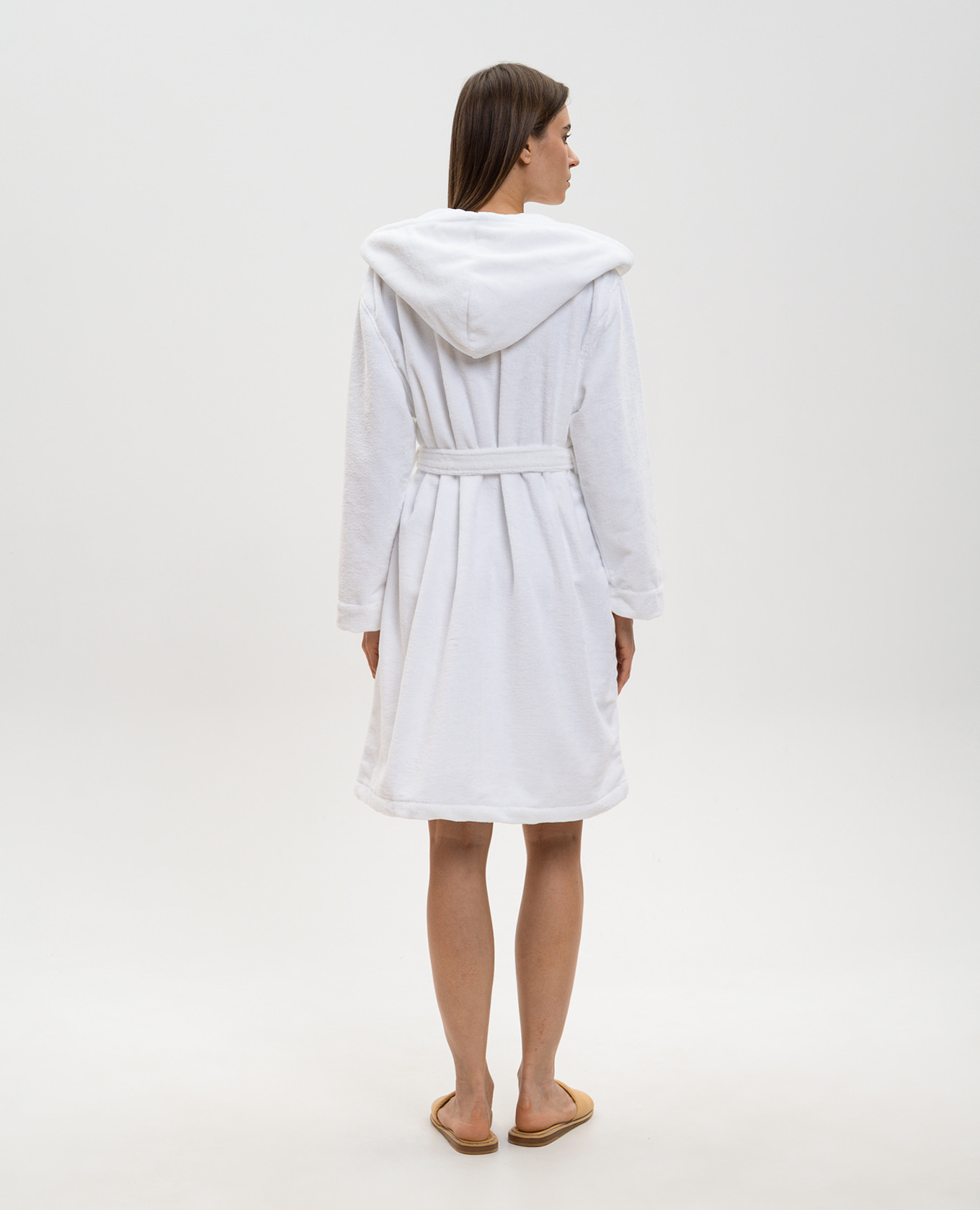 

White terry robe with hood L'appartement