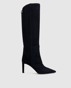 Jimmy Choo Blue suede boots Alizze ALIZZEKB85SUE