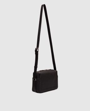 Tom Ford Black leather bag with logo print H0761LCL614Y