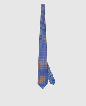 Stefano Ricci Luxury blue silk tie with contrasting pattern CX57015