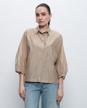 Peserico Beige blouse with silk S0601308372