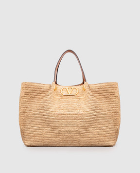 Valentino Beige raffia tote bag 8W2B0T01QCL