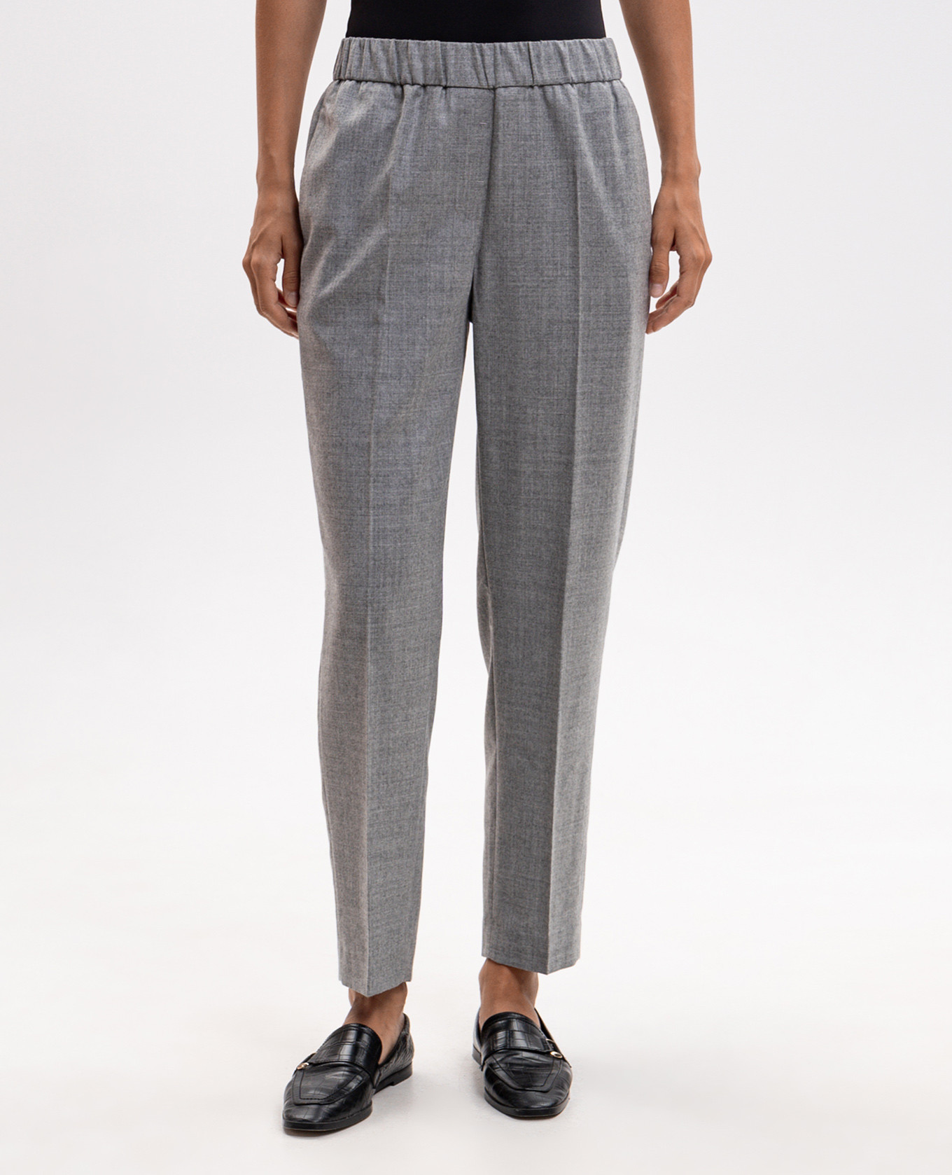 Gray wool pants Peserico 3
