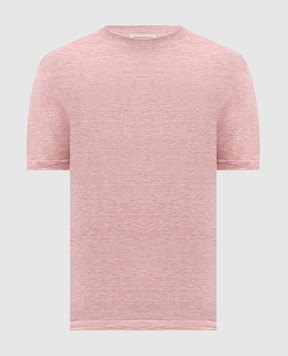 Cashmere&Whiskey Pink linen and silk T-shirt M54268085