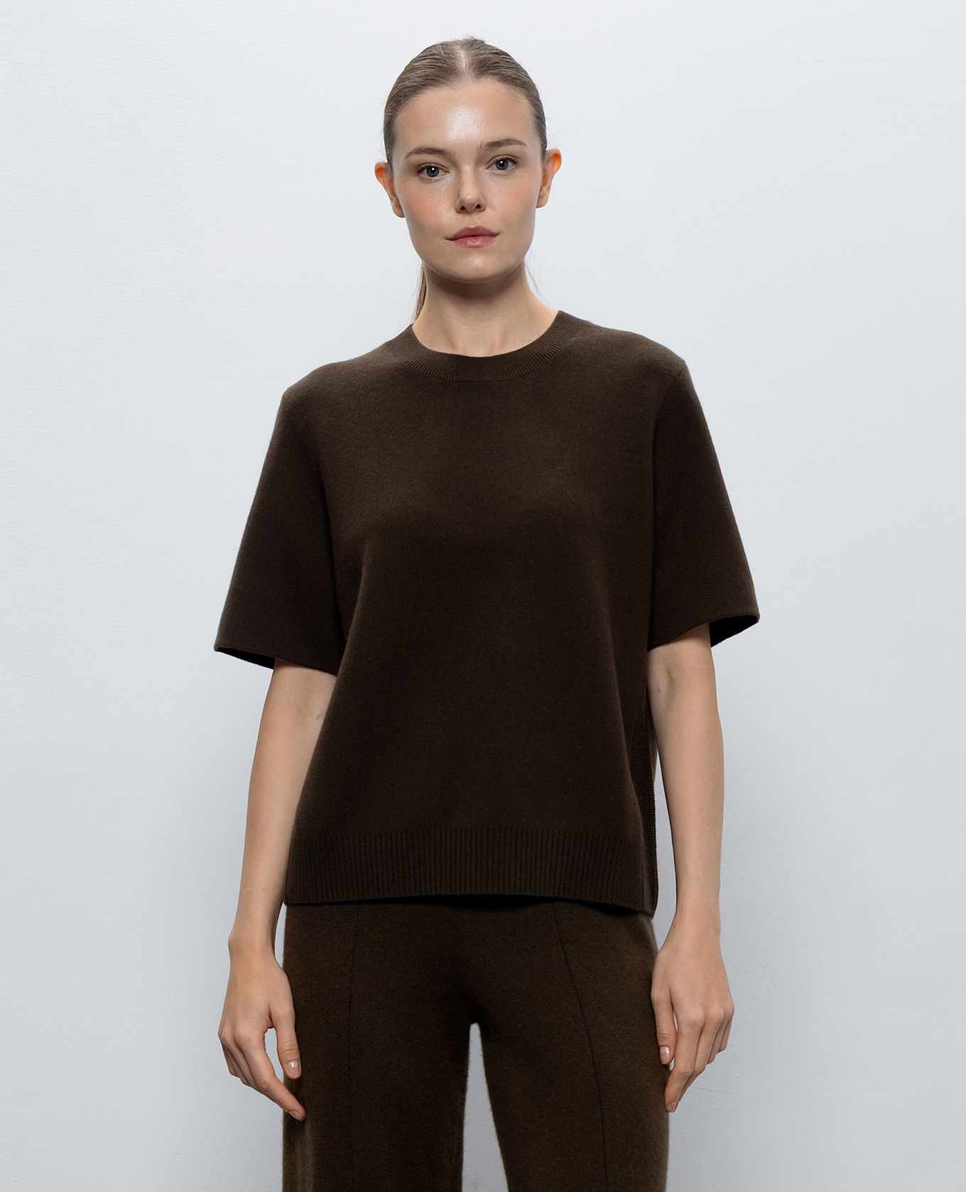 Meli brown cashmere and wool top JOSEPH 3