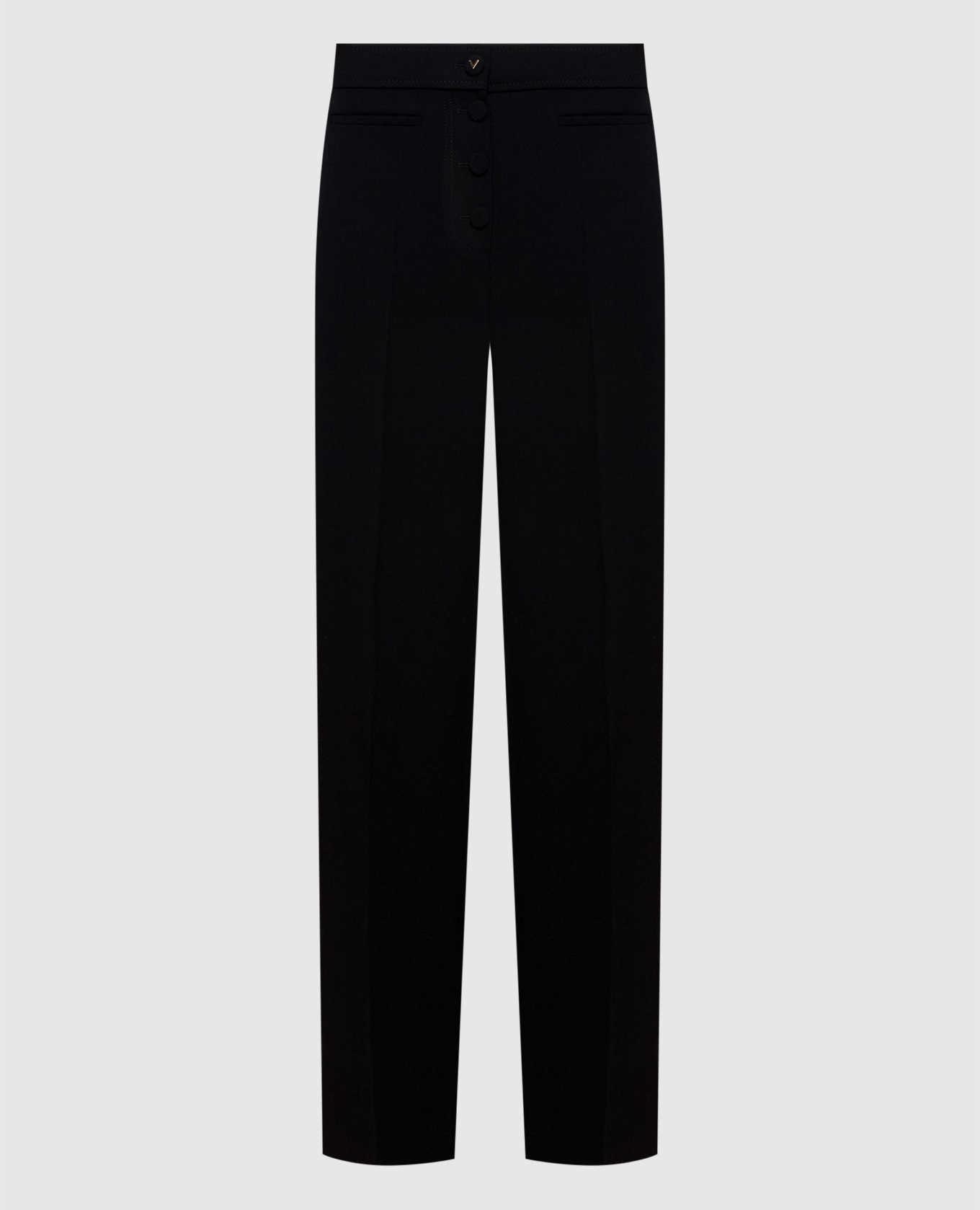 Black wool pants