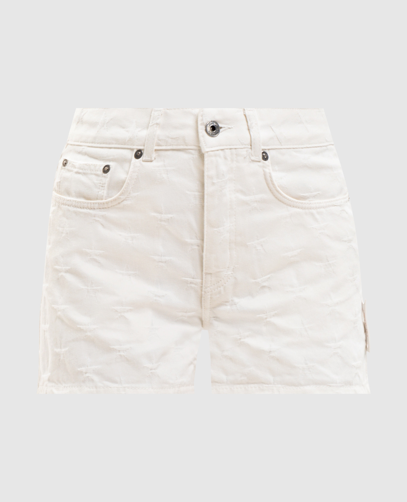 Star white denim shorts