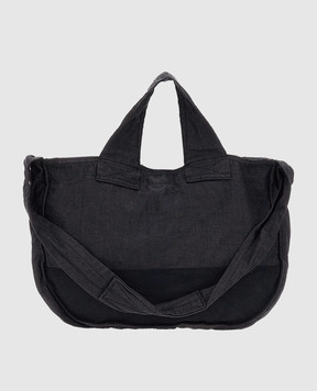 C.P. Company Black Rafia-R bag with logo embroidery MAC303A110599M