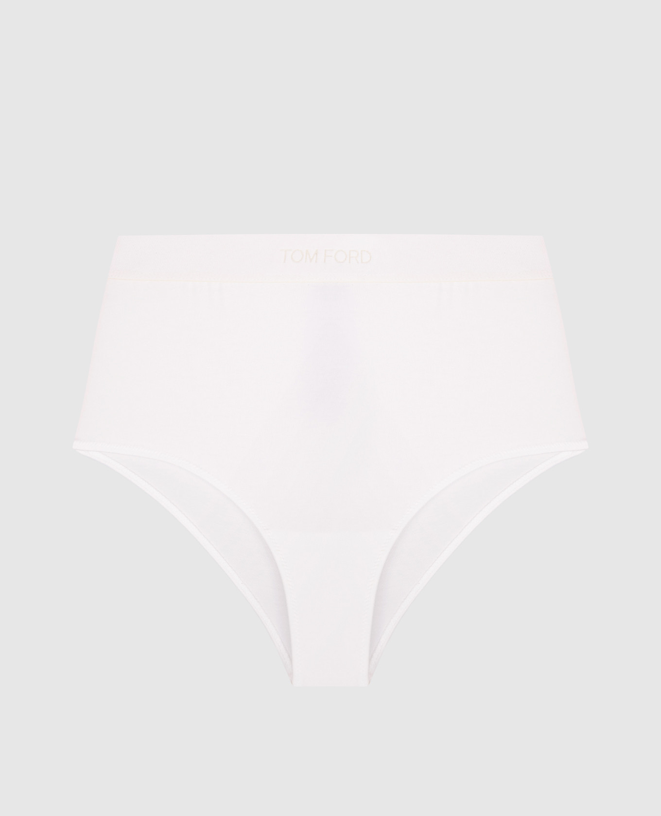 White high-rise panties