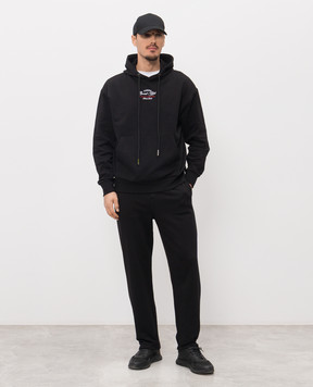 Iceberg Black joggers with logo patch B030630A